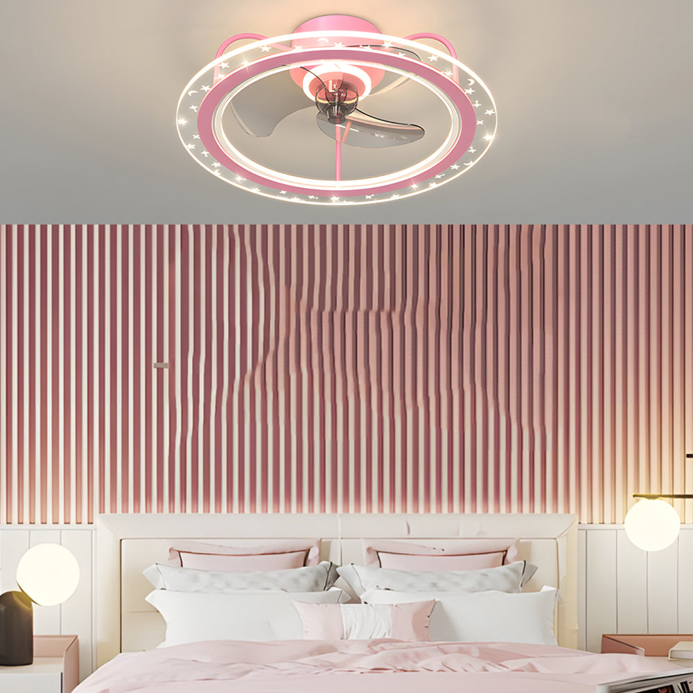 Round Star Decor 3-Step Modern Bladeless Fan