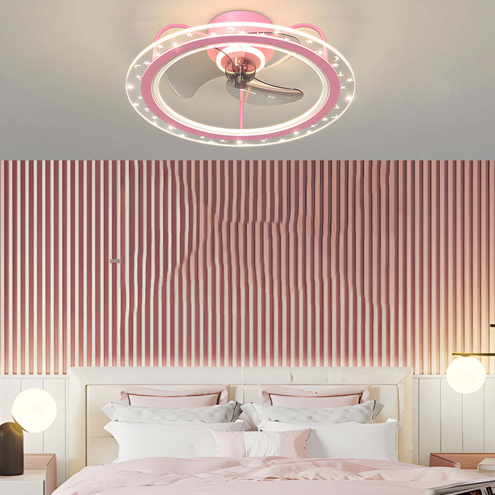 Round Star Decor 3-Step Modern Bladeless Fan