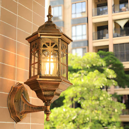 Waterproof LED Glass European-style Outdoor Wall Lamp Plug in Wall Sconce Lighting-Lighom