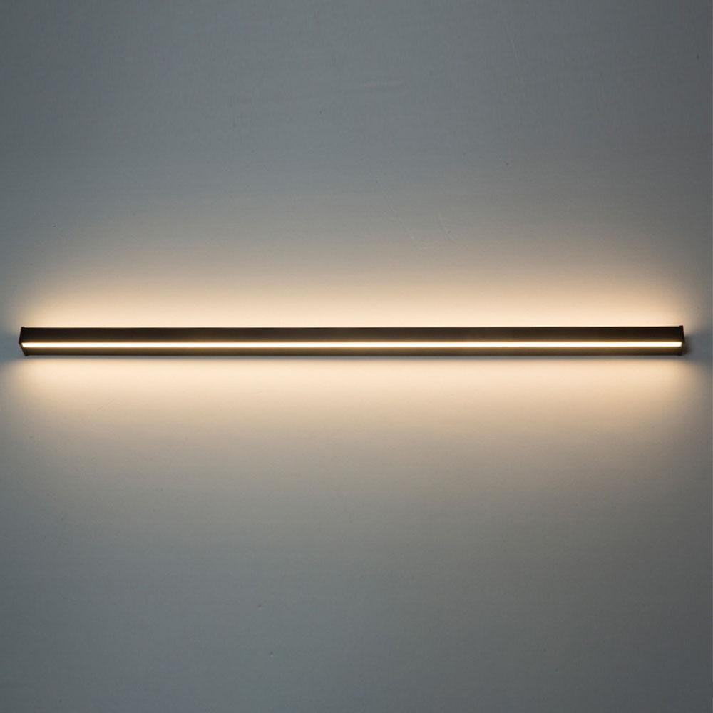 Long Strip Dimmable LED RGB Black Minimalist Outdoor Light Post Lights-Lighom