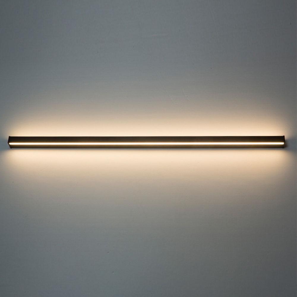 Long Strip Dimmable LED RGB Black Minimalist Outdoor Light Post Lights-Lighom