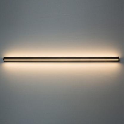 Long Strip Dimmable LED RGB Black Minimalist Outdoor Light Post Lights-Lighom