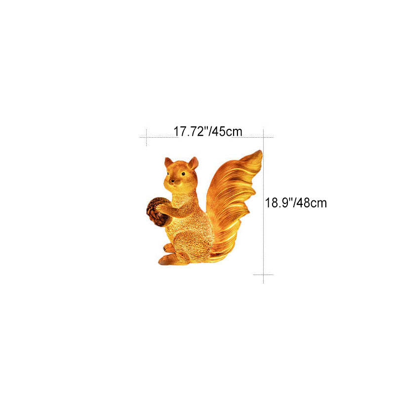Solar Rabbit Squirrel Resin LED Outdoor Landscape Light
