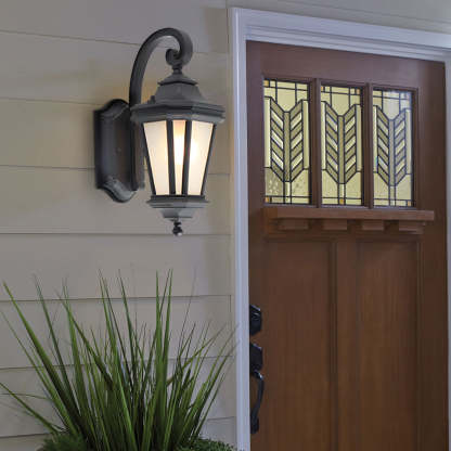 Minimalist Frosted Glass Waterproof European-Style Outdoor Wall Lamp-Lighom