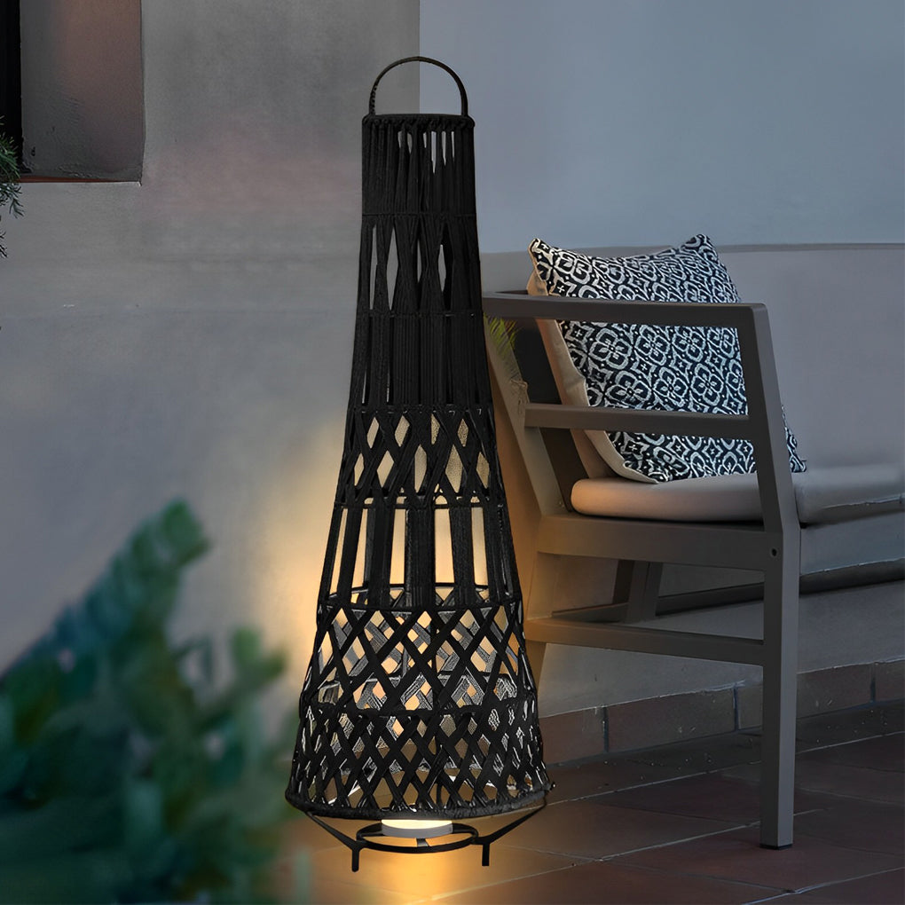 Metal Tribal Outdoor Floor Lamp