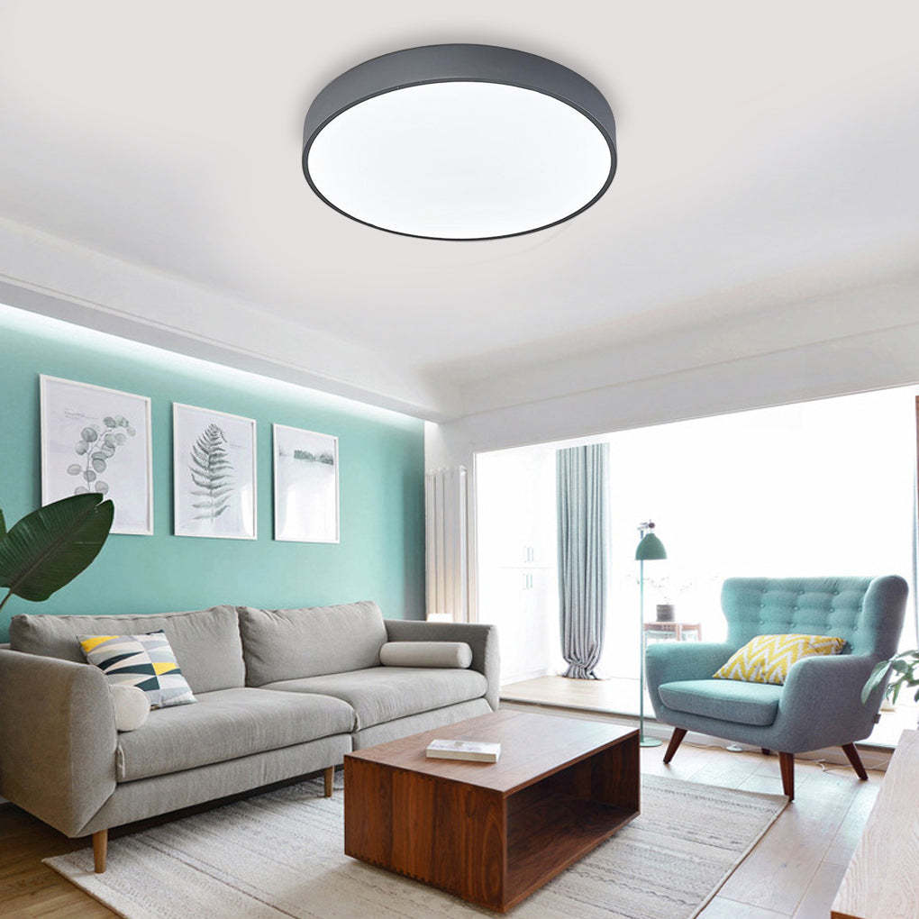 Ultra-thin Round LED Modern Ceiling Lights Flush Mount Lighting-Lighom