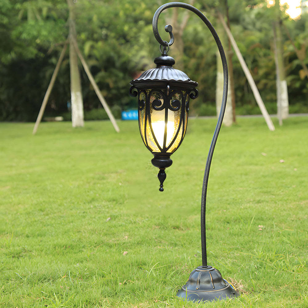 Waterproof Lantern Raindrops Glass Shade European Outdoor Lawn Lights-Lighom