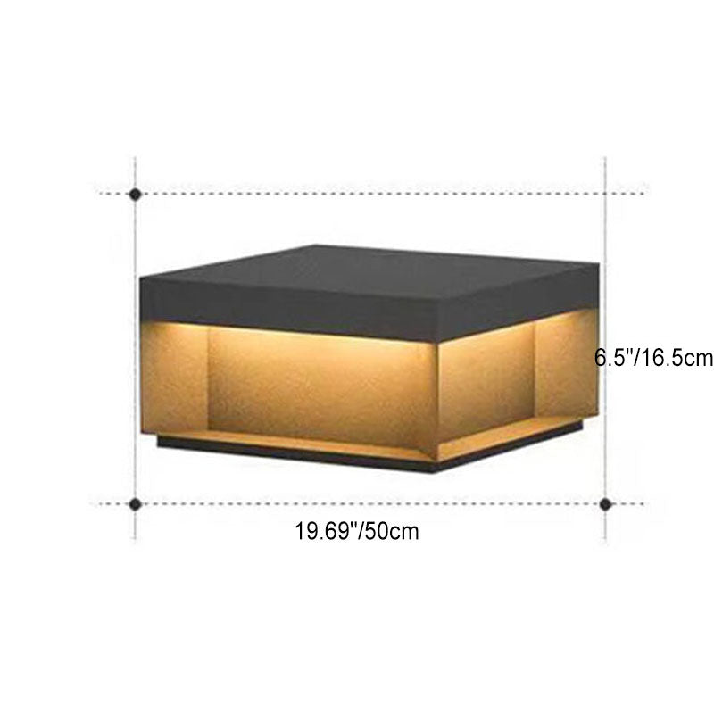 Solar Modern Glass Cuboid LED Outdoor Landscape Light