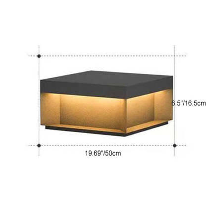 Solar Modern Glass Cuboid LED Outdoor Landscape Light