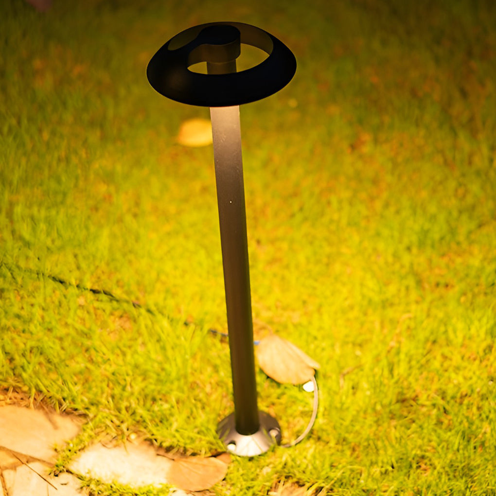 Mushroom Shaped LED Waterproof Black Modern Outdoor Lawn Light Path Lights-Lighom