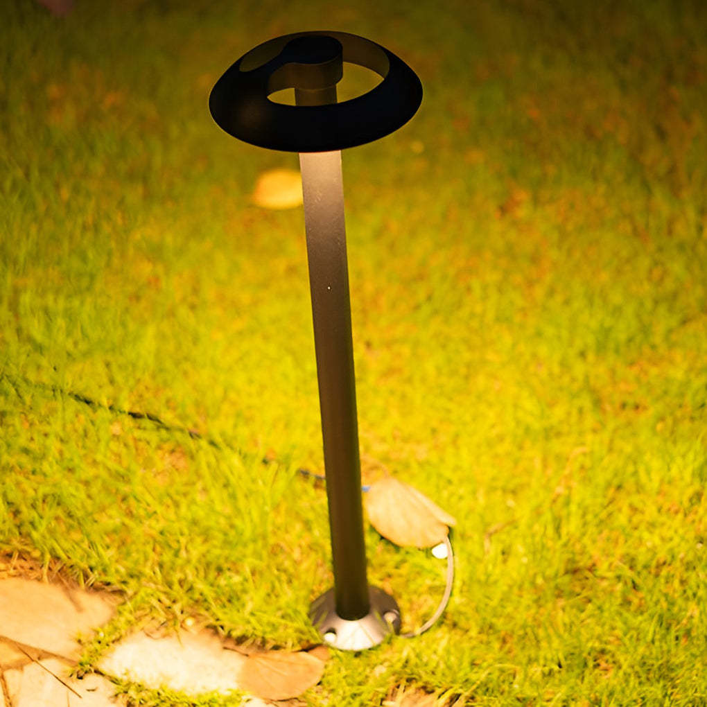 Mushroom Shaped LED Waterproof Black Modern Outdoor Lawn Light Path Lights-Lighom