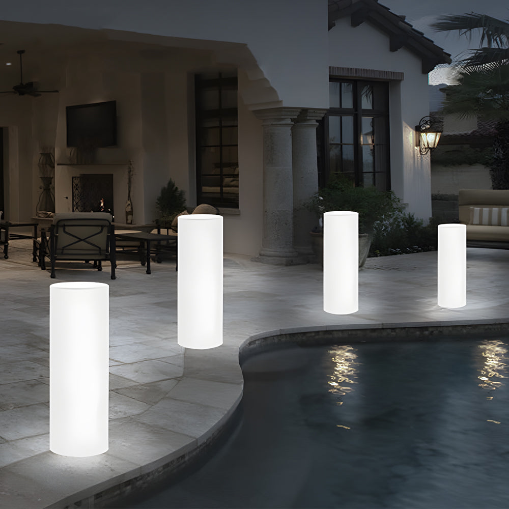 Cylinder PE LED Outdoor Floor Lamp with Remote, Color Changing RGB-Lighom