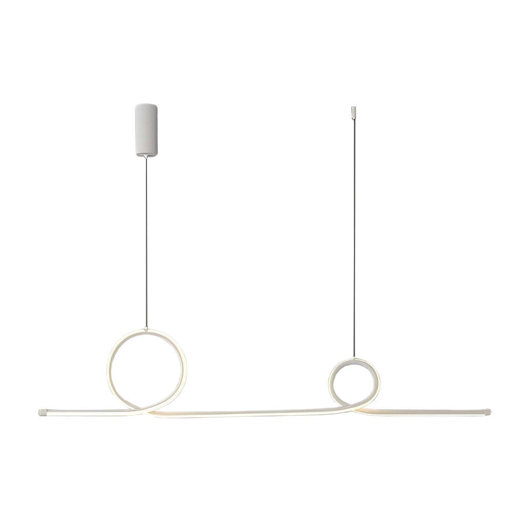 Minimalist Wave Circular Dimmable LED Smart Chandelier