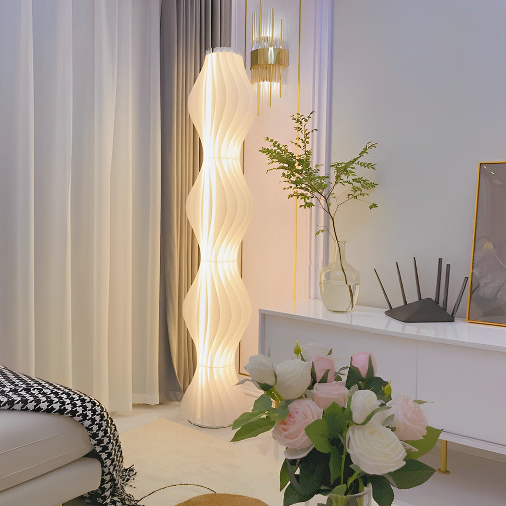 Modern Coastal LED Wavy Floor Lamp-Lighom