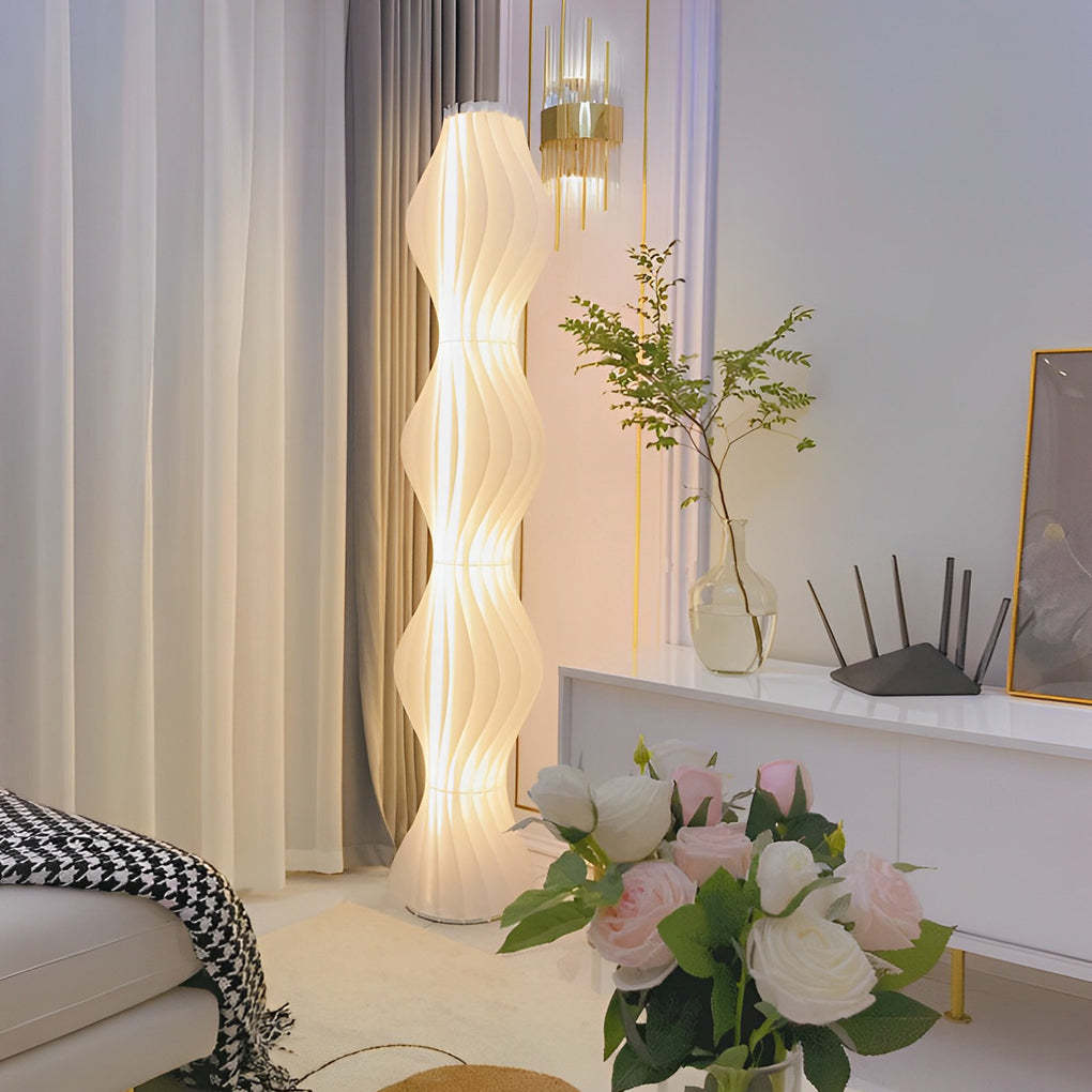 Modern Coastal LED Wavy Floor Lamp-Lighom