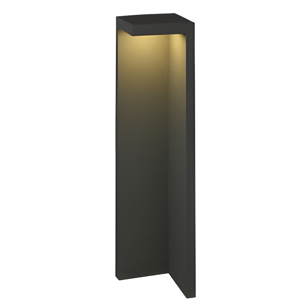 Half-Cut Rectangular Fixture Modern Outdoor Path Light in Gray, LED 4.5W, IP54 Waterproof-Lighom