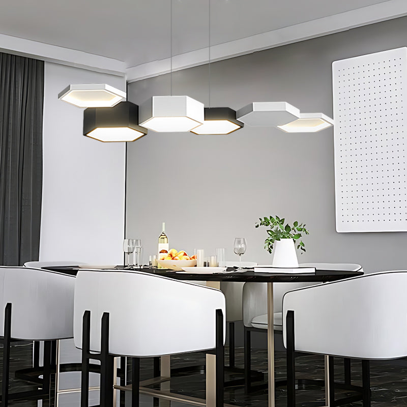 Geometric Minimalist Dimmable LED Modern Dining Chandelier
