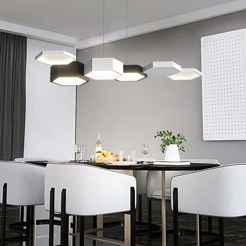 Geometric Minimalist Dimmable LED Modern Dining Chandelier