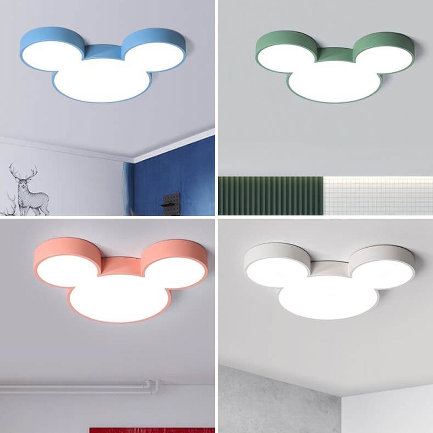 Cartoon Mouse Slim LED Flush Mount Light