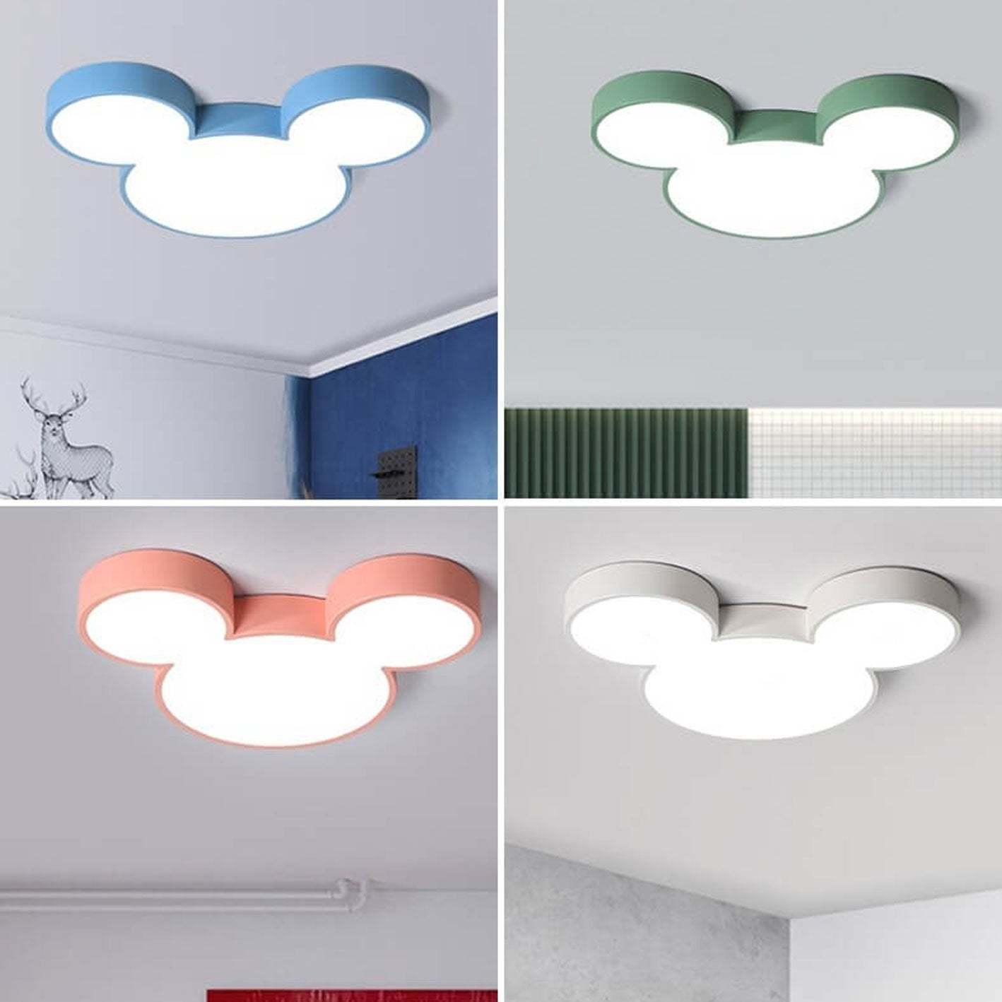 Cartoon Mouse Slim LED Flush Mount Light
