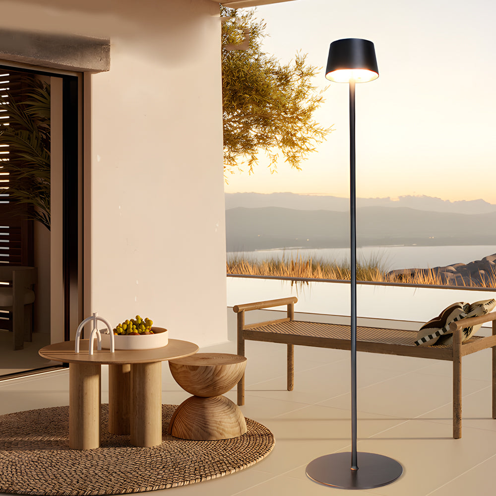 48.8-in Black Touch Dimming LED Rechargeable Floor Lamp-Lighom