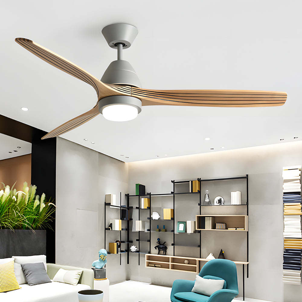 52" Nordic 3-Blade Wooden Remote Ceiling Fan