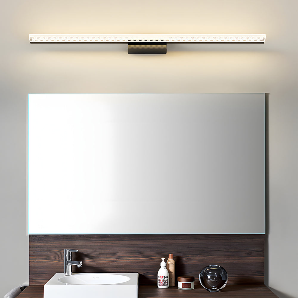 LED Bathroom Vanity Lights with Geometric Acrylic Shade and 3-Step Dimming-Lighom