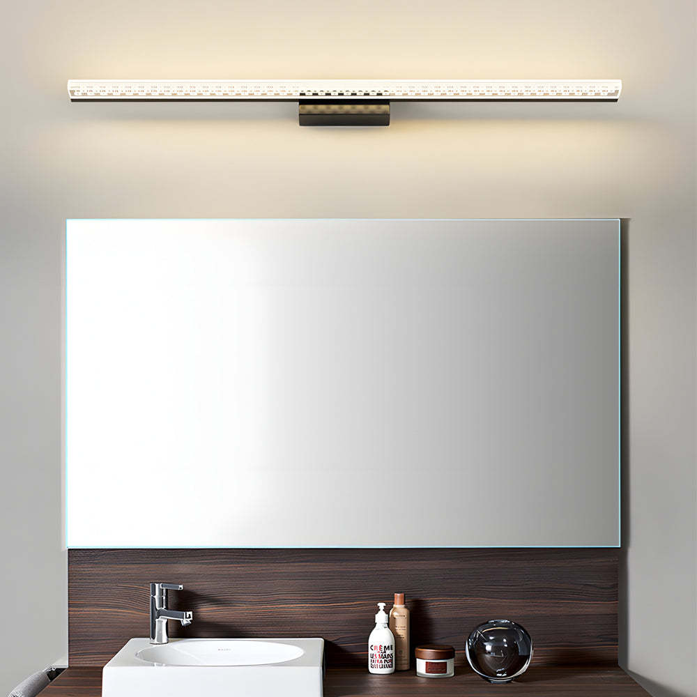 LED Bathroom Vanity Lights with Geometric Acrylic Shade and 3-Step Dimming-Lighom