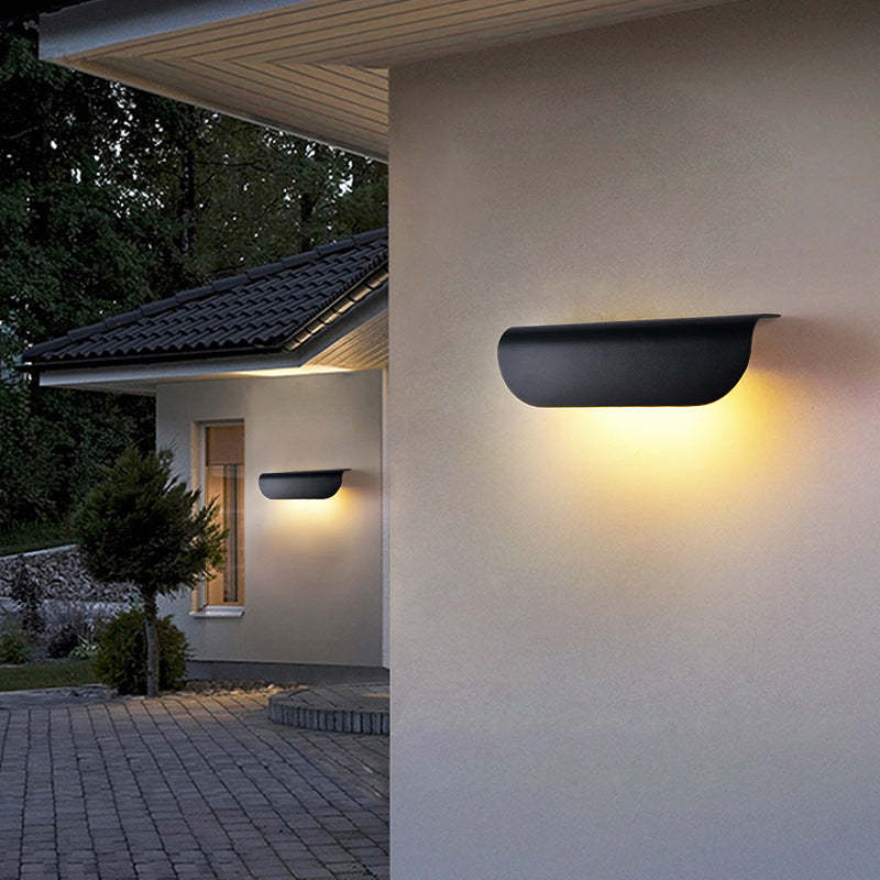 Minimalist LED Waterproof Exterior Wall Light for Garden Balcony Stair Aisle-Lighom