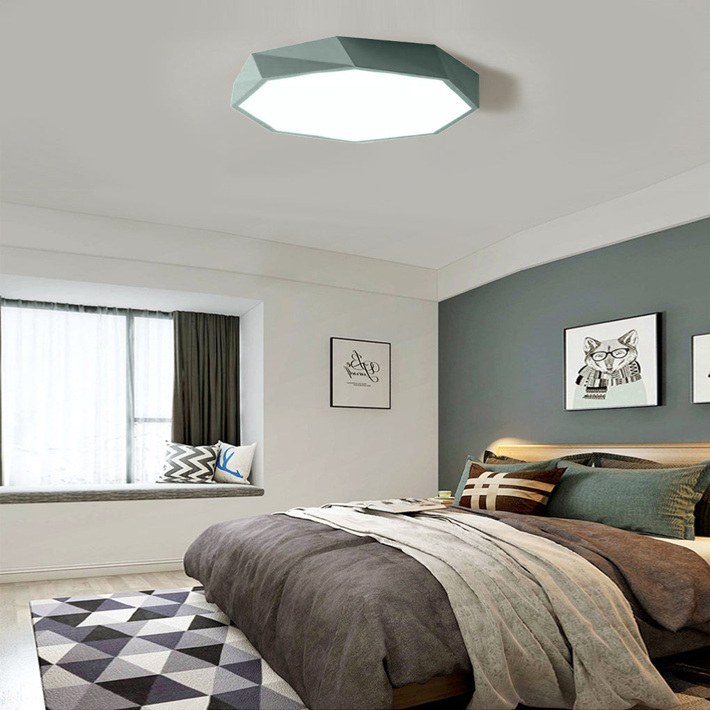 Geometric LED Modern Flush Mount Light