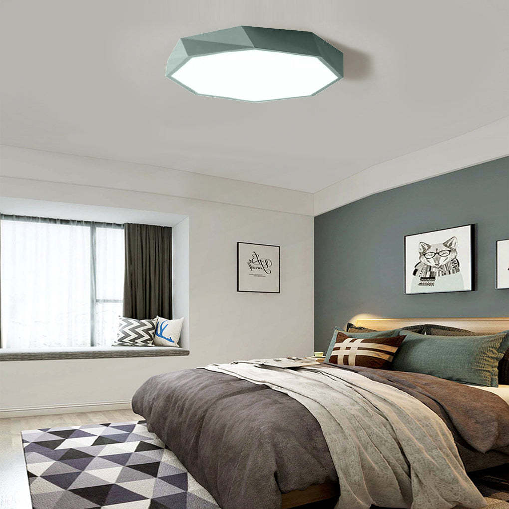 Geometric LED Modern Flush Mount Light