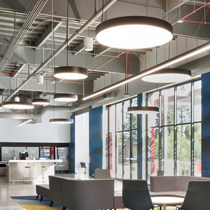 Round Pendant LED Modern Suspended Office Light