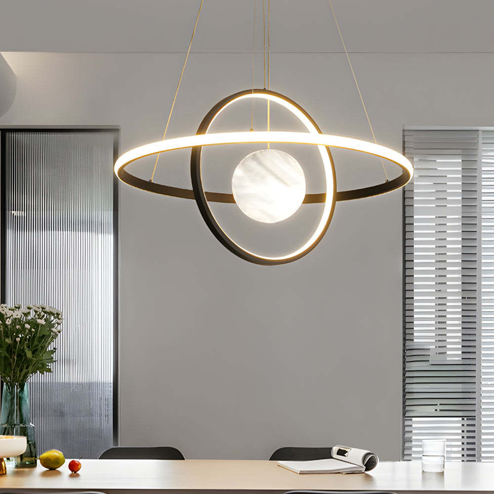 Circular Ring Planet Modern Dining Chandelier