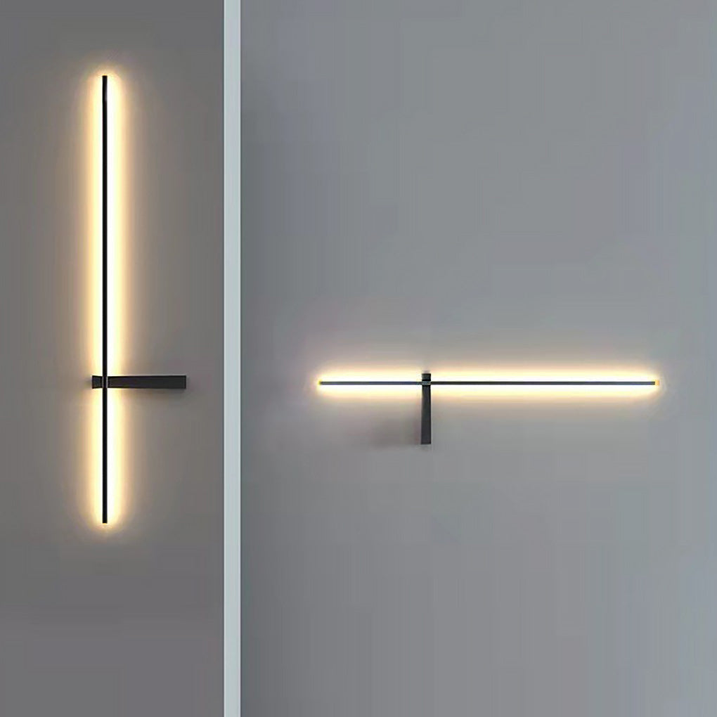 Interlaced Line Strips Waterproof Led Black Modern Outdoor Wall Lights-Lighom