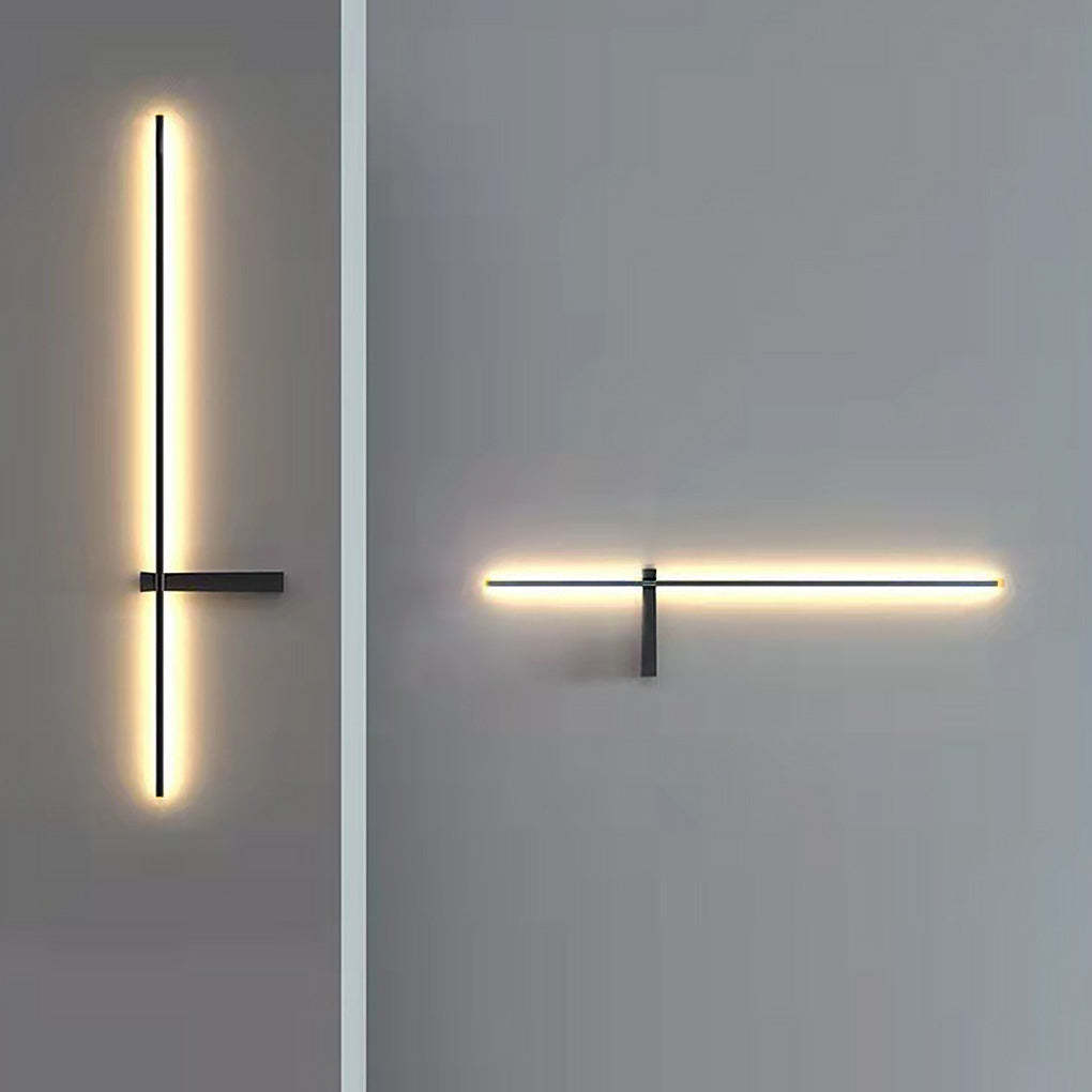 Interlaced Line Strips Waterproof Led Black Modern Outdoor Wall Lights-Lighom