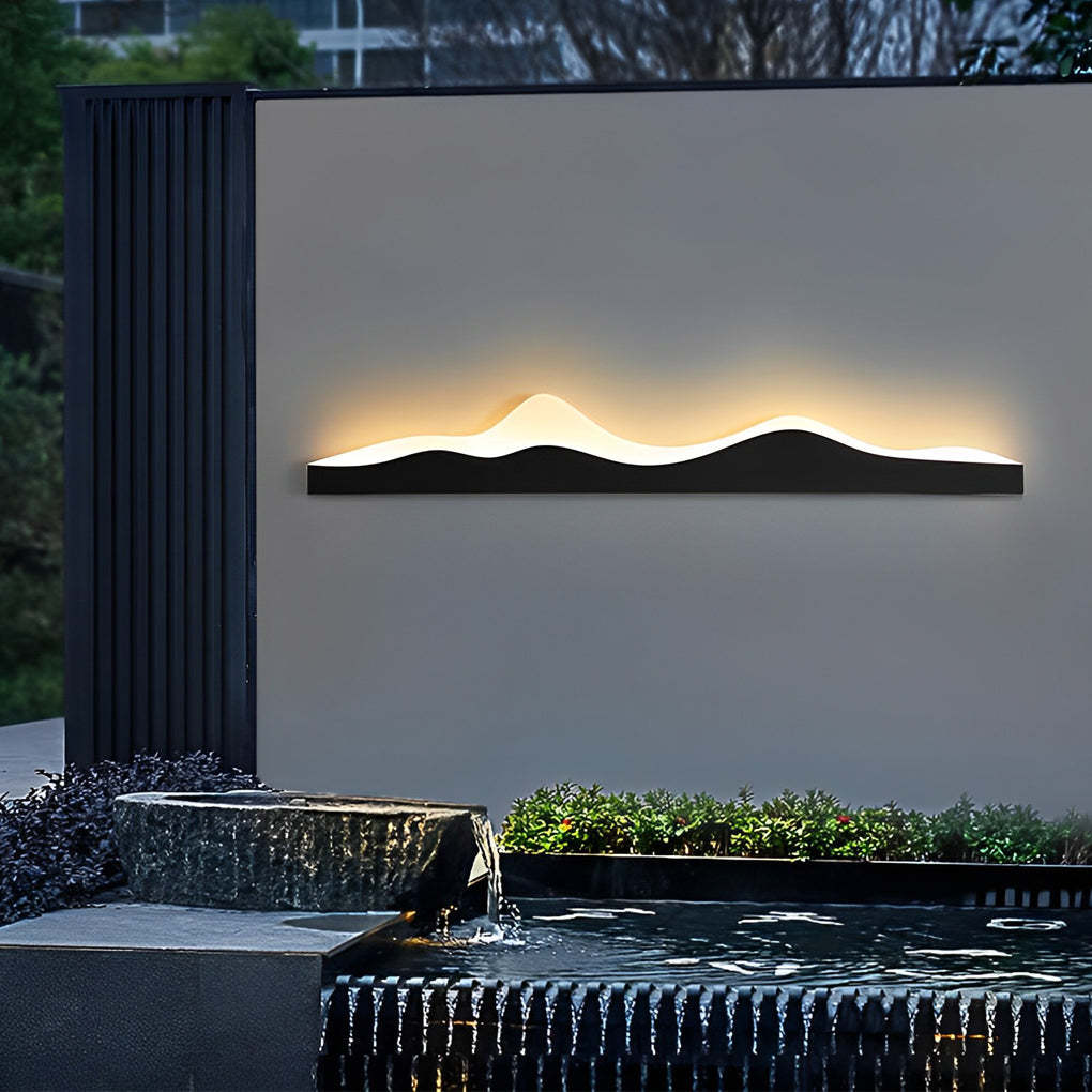 Mountain Scenery Creative Waterproof LED Modern Outdoor Wall Lights-Lighom