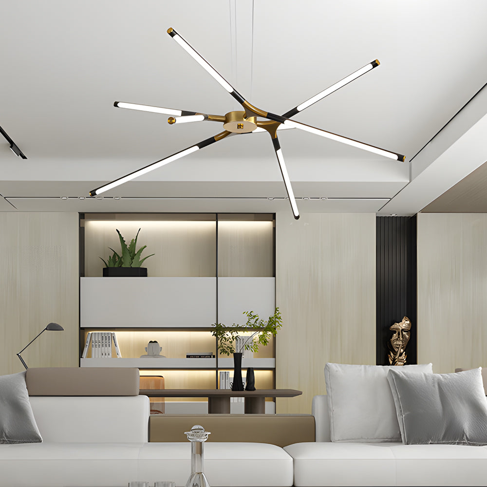 LED Dimmable Linear Sputnik Chandelier