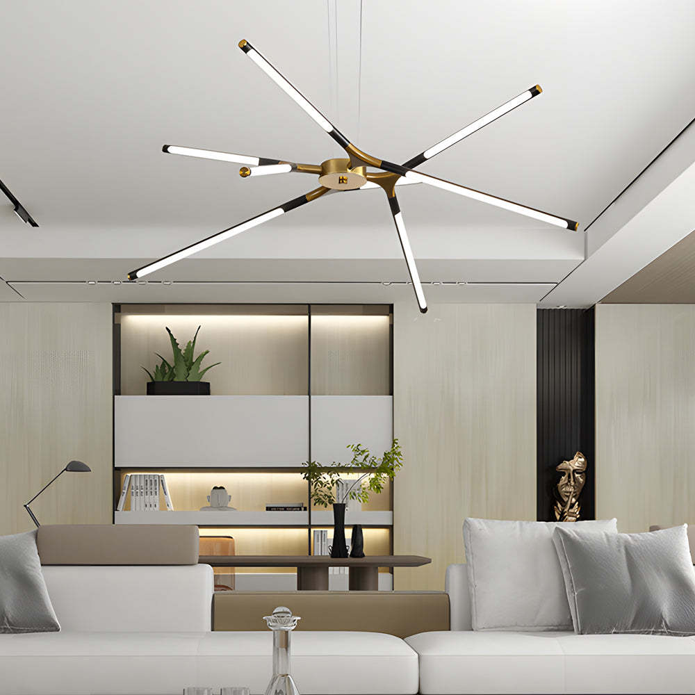 LED Dimmable Linear Sputnik Chandelier