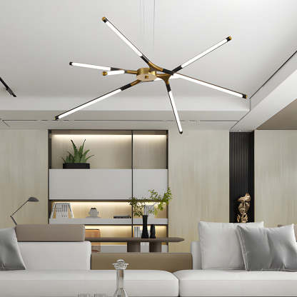 LED Dimmable Linear Sputnik Chandelier