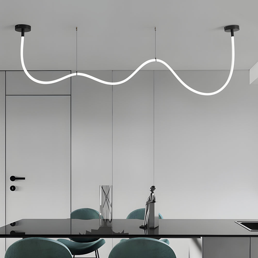 Minimalist LED Silicone Rope Pendant Chandelier