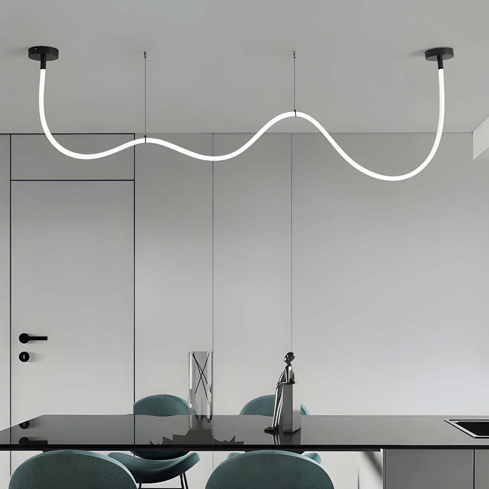 Minimalist LED Silicone Rope Pendant Chandelier