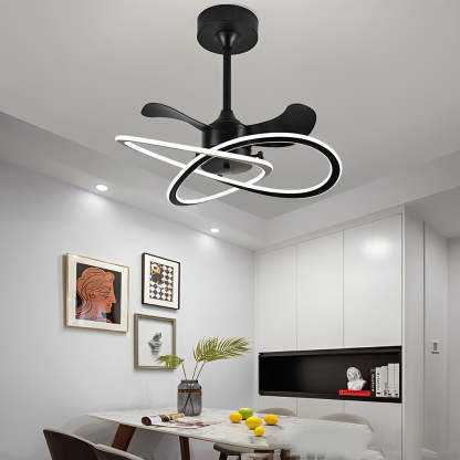 Wave Flower LED Mute Timing Nordic Fan