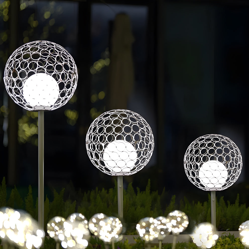 1-Light Solar Dandelion Sphere Garden Stakes Outdoor Lights-Lighom