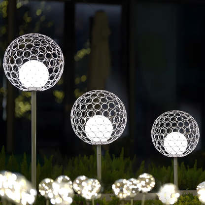 1-Light Solar Dandelion Sphere Garden Stakes Outdoor Lights-Lighom
