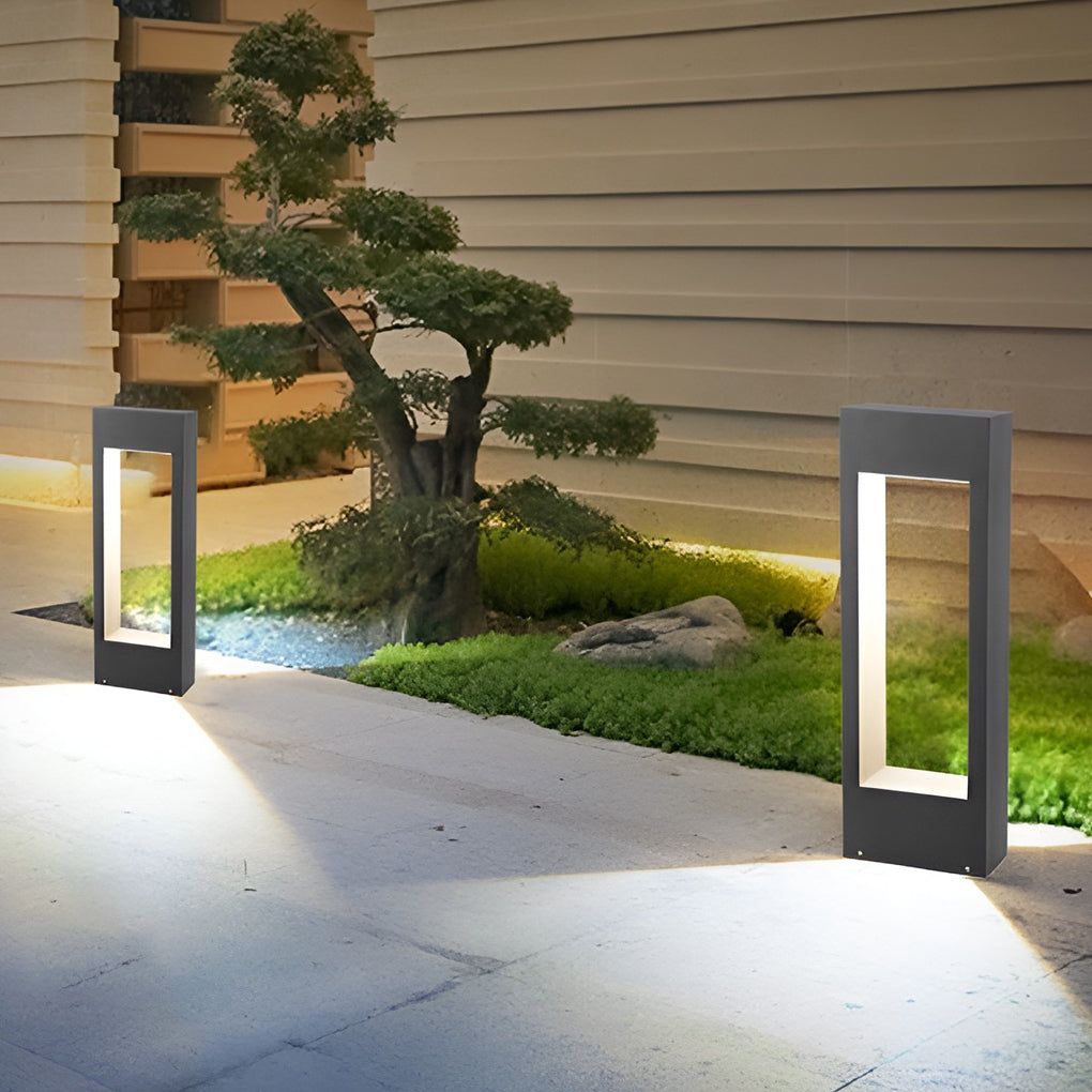 Slim Rectangular Frame LED Outdoor Lawn Light