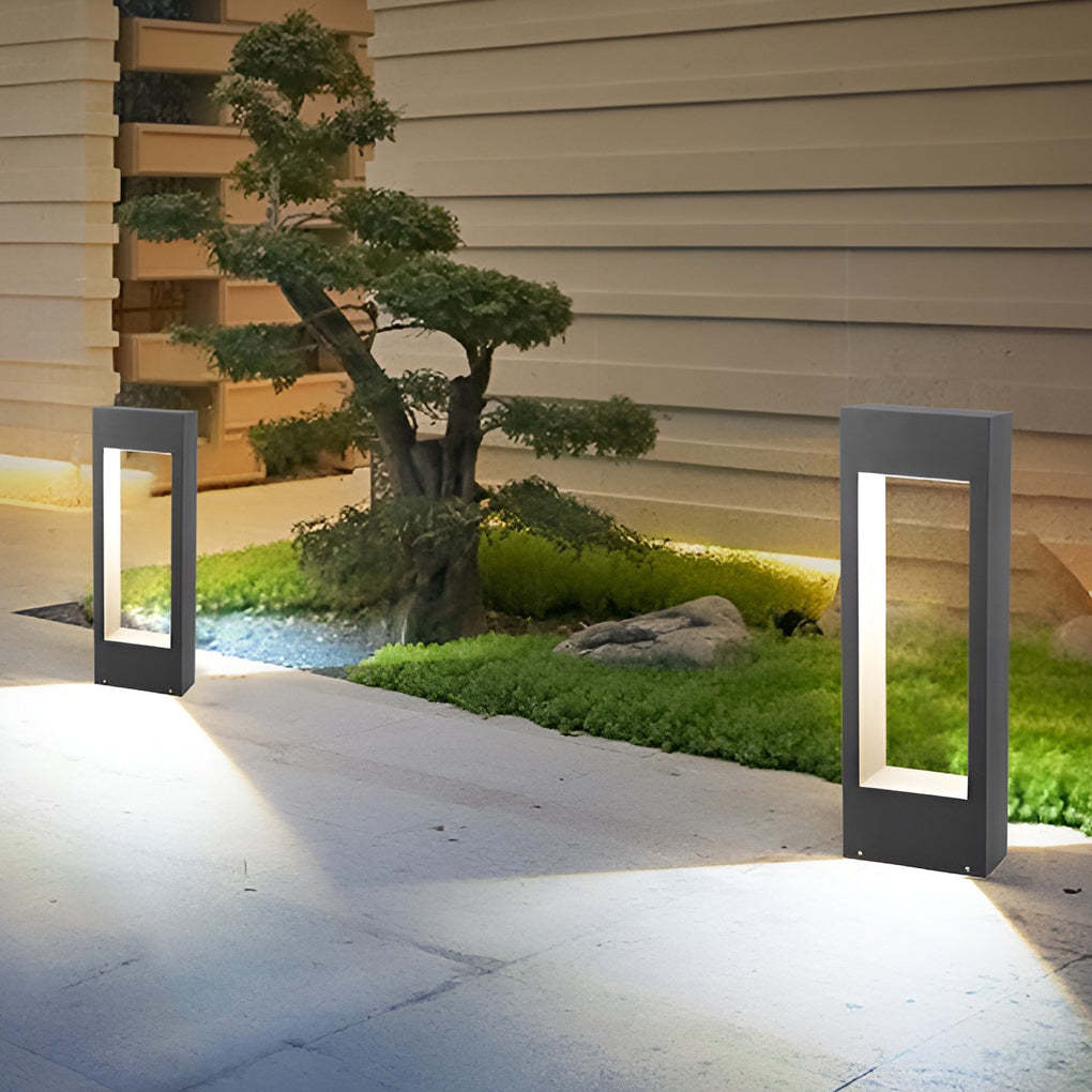 Slim Rectangular Frame LED Outdoor Lawn Light