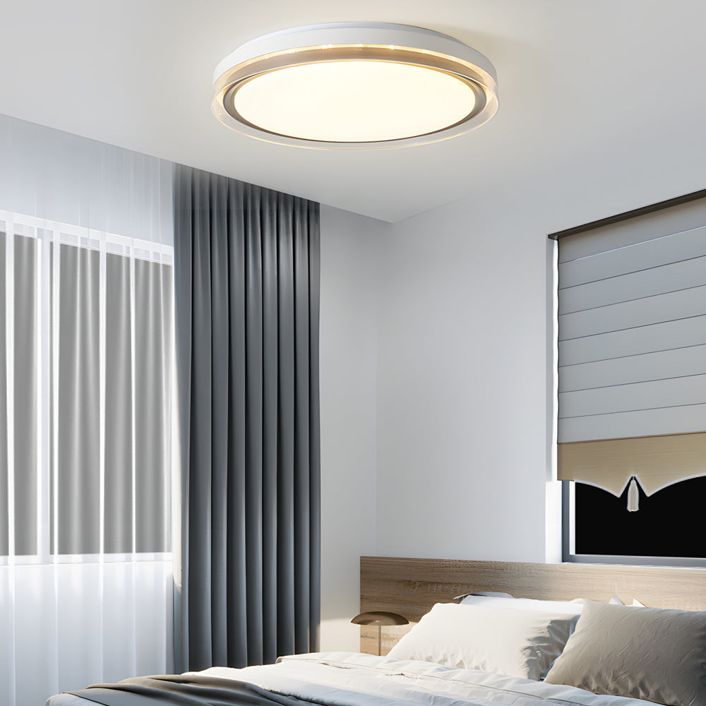 Round Acrylic Dimmable LED White Modern Ceiling Light