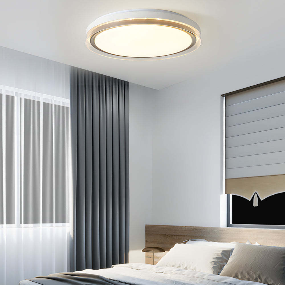 Round Acrylic Dimmable LED White Modern Ceiling Light