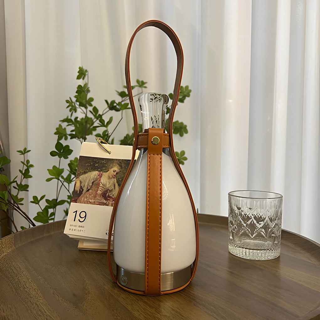 Modern Mid-century Cordless Lantern Table Lamp-Lighom