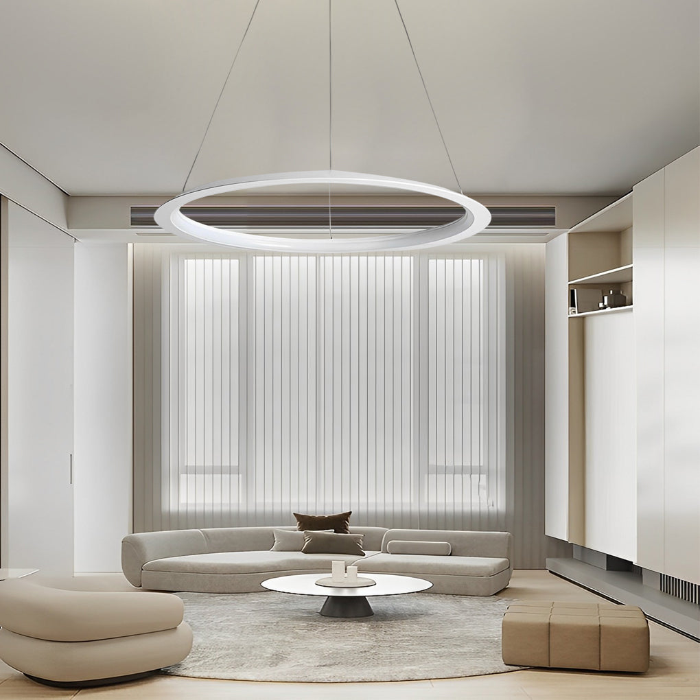 Minimalist Round LED Dimmable Nordic Chandelier